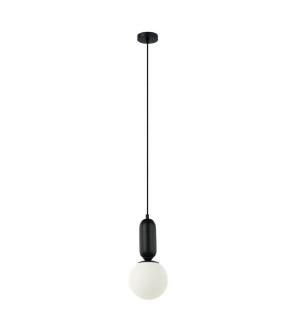 Aldeva Lámpara Colgante Cristal, Acero Negro