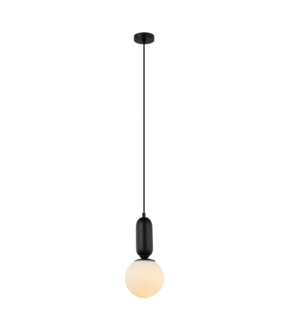 Lampada a sospensione Aldeva Vetro, Acciaio Nero