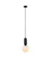 Aldeva Pendant Lamp Glass, Black Steel