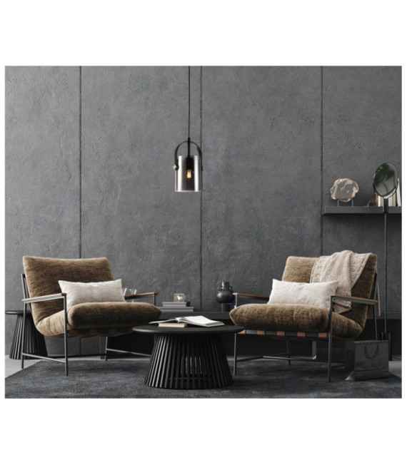 Nanesma Pendant Glass, Black Steel