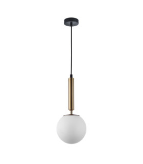 Lampada a sospensione Ravena Vetro, Acciaio Ottone
