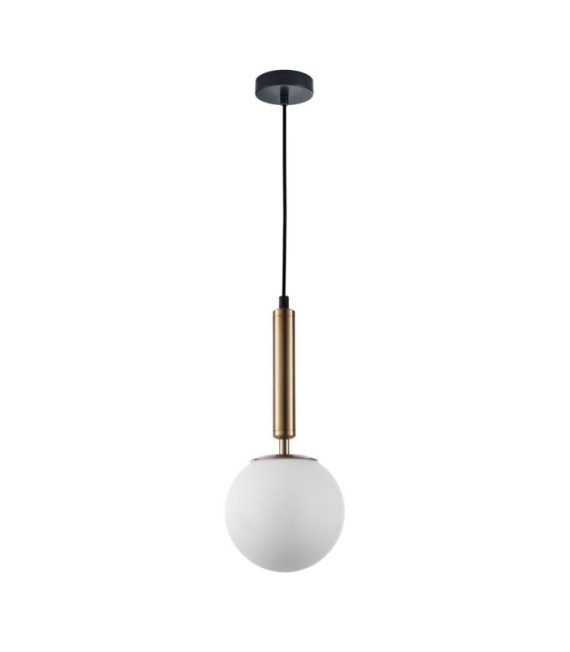 Lampada a sospensione Ravena Vetro, Acciaio Ottone