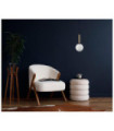 Suspension Ravena Verre,Acier Laiton