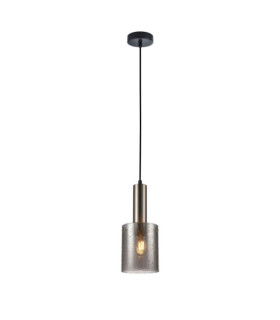 Sardo Pendelleuchte aus Glas, Stahl, satiniertes Nickel