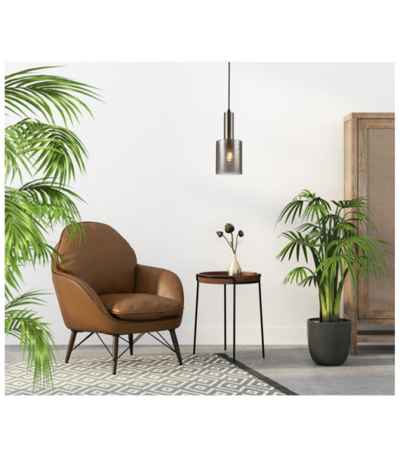 Suspension Sardo Verre,Acier Nickel satiné