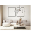 Stelia pendant light Glass, steel, aluminum Antique bronze, matt black