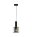 Suspension Santia Verre,Acier Noir