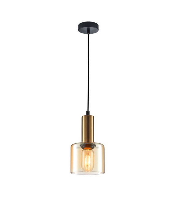 Suspension Santia Verre,Acier Cuivre