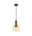 Santia Pendant Lamp Glass, Steel Copper