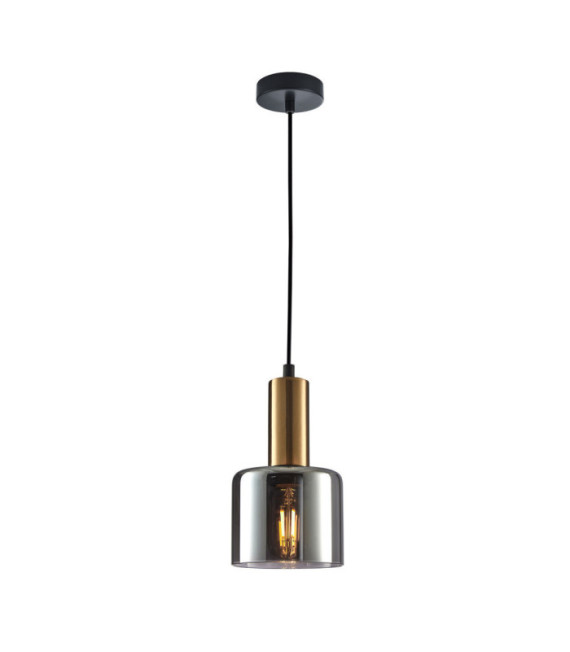 Santia Pendant Lamp Glass, Steel Copper