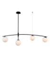 Senai pendant light Glass, steel, black satin aluminum