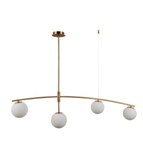 Senai Pendant Lamp Glass, steel, aluminum Honey Brass