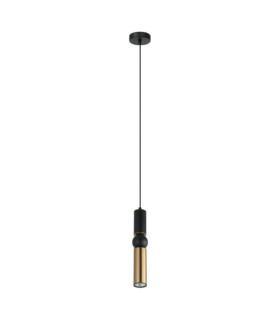 Isidora-Pendelleuchte aus Stahl, schwarzem Aluminium und antiker Bronze