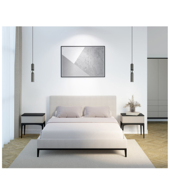 Isidora Pendelleuchte Stahl, Aluminium Chrom, Schwarz, Grau