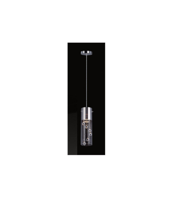 Cordell pendant light Glass, metal alloy Chrome