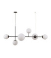 Vailante pendant light Glass, steel, black satin aluminum