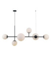 Vailante pendant light Glass, steel, black satin aluminum