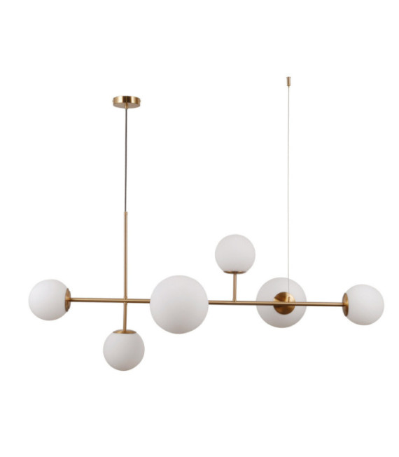 Vailante pendant light Glass, steel, aluminum Honey Brass