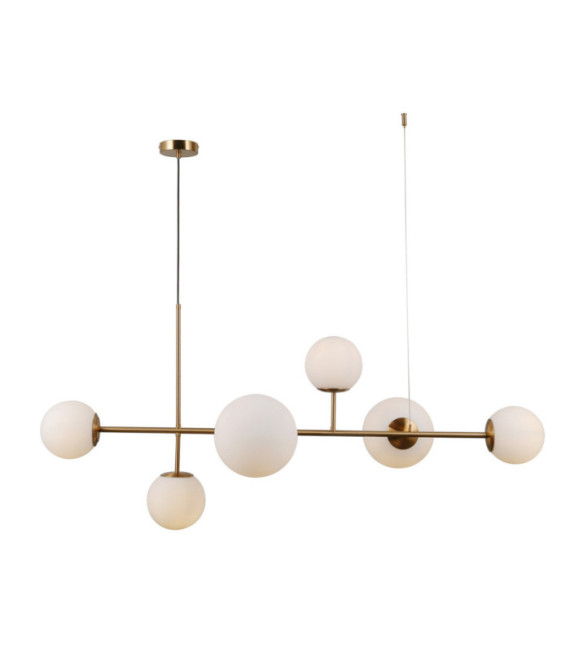 Suspension Vailante Verre,acier,aluminium Miel Laiton