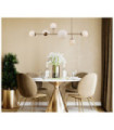 Vailante pendant light Glass, steel, aluminum Honey Brass