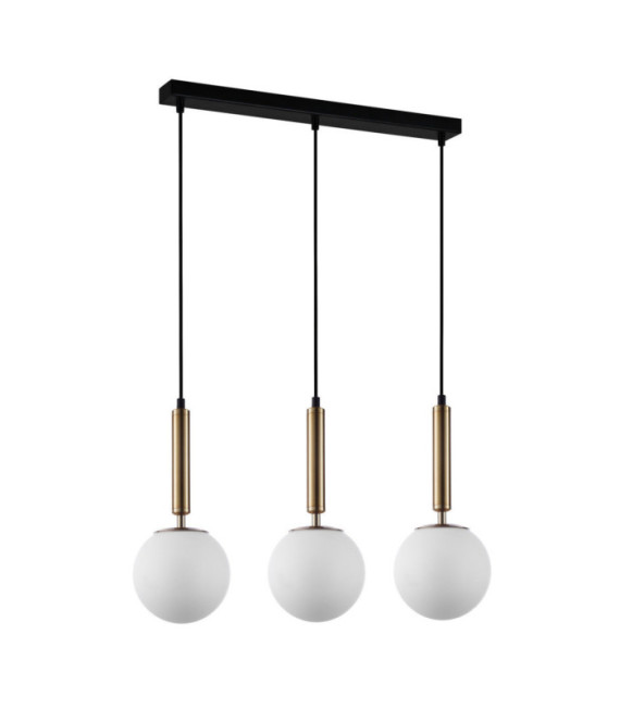 Ravena Lámpara Colgante Cristal, Acero Latón