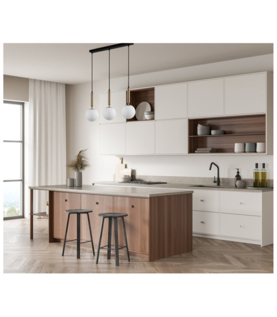 Ravena Pendelleuchte Glas, Stahl Messing