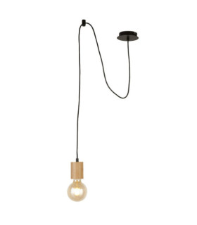 Lámpara colgante Spinny Acero dulce Negro mate, natural