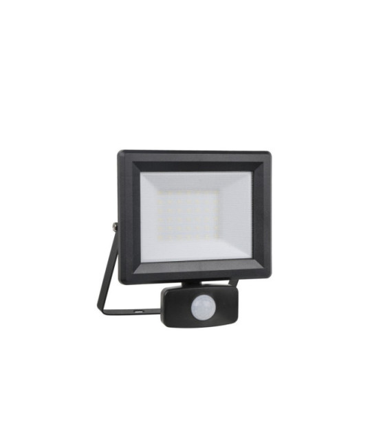 Outdoor Floor Lamp Flood Glass, Metal, Black Aluminum