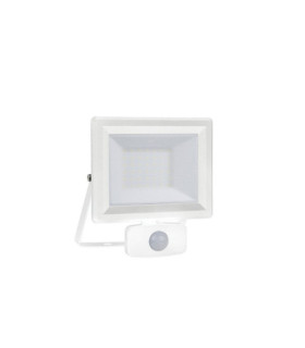 Lampe sur pied extérieur Flood Verre,Métal,Aluminium Blanc