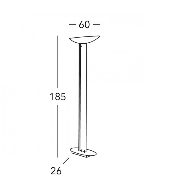 Lampada da terra design DELPHI Gold 24 carati 2 lampadine