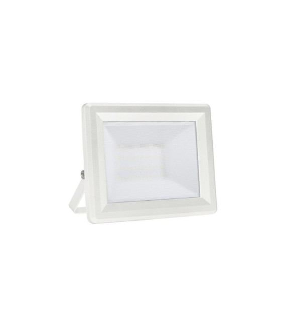 Lámpara de pie LED para exterior Vidrio, Metal, Aluminio Blanco