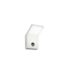 Lampada da parete per esterni in stile metallo, alluminio bianco