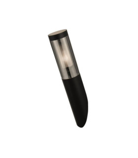 Batton exterior wall light Stainless steel Matte black, Smoked