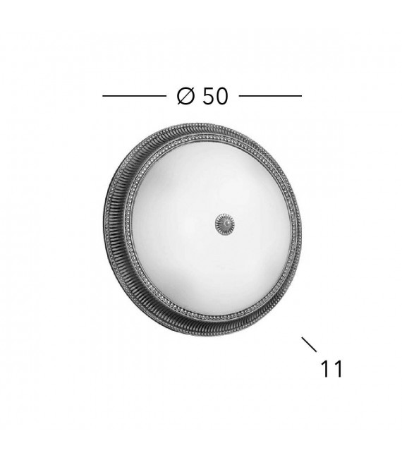Klassische Deckenleuchte MILORD Antik Messing 4 Glühbirnen