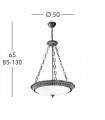 Suspension classique MILORD chrome 3 ampoules
