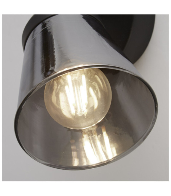 Mega spotlight Mild steel Matt black, Smoked