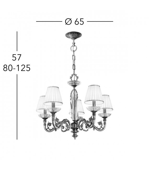CONTARINI Chandelier 5 lights - 4