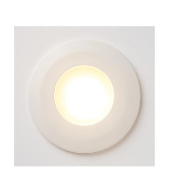 Downlight Salle de bains Burford Aluminium,verre Clair, blanc