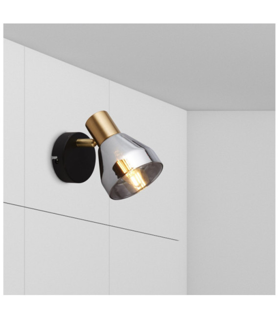 Westminster spotlight Mild steel Black, Satin brass, Smoked