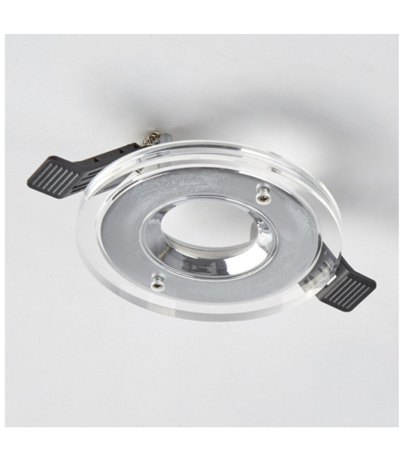 Bibury Bathroom Spotlight Clear Aluminum, chrome