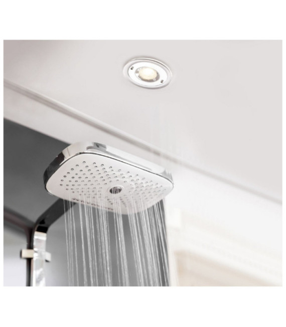 Spot Salle de bains Bibury Aluminium Clair, chromé