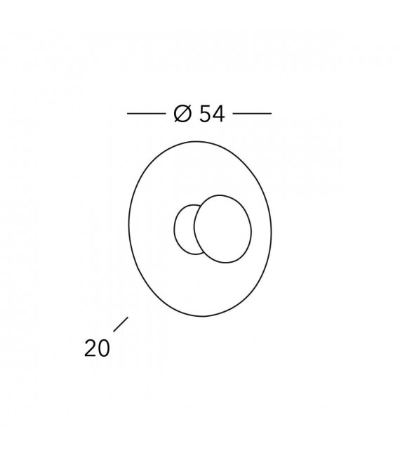 Aplique de diseño LUNA 24 quilates Oro 1 bombilla