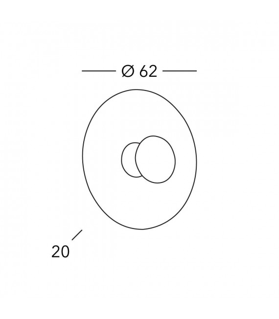 Aplique de diseño LUNA cromo 1 bombilla