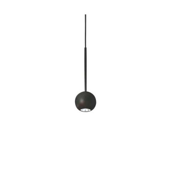 Archimede Lampada a Sospensione LED Metallo, Plastica Nera