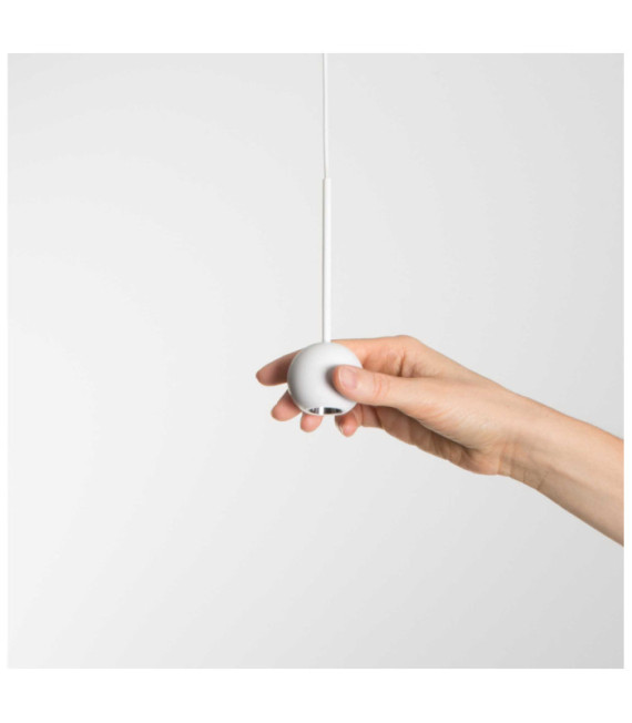Archimede LED pendant light Metal, White plastic