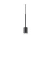 Archimede LED pendant light Metal, Black plastic