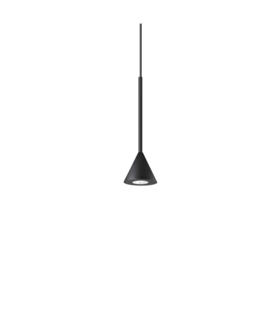 Archimede LED-Pendelleuchte aus Metall, schwarzem Kunststoff