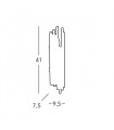 Applique murale en cristal ONTARIO chrome 2 ampoules