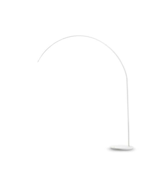 Lámpara de Pie Dorsal Arqueada Metal Blanco
