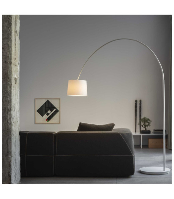 Dorsale Arched Floor Lamp White Metal